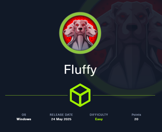 Fluffy HTB — blog writeup cover
